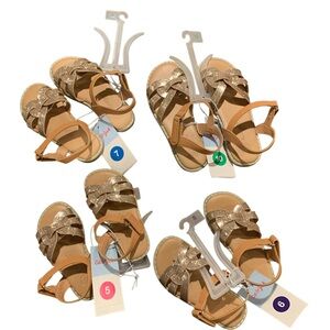 5/$20 kids shoes Mix&Match 
Cat & Jack Glittery Gold Kids Sandals